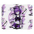 D42 Multiverse - Cyberpunk Anime Catgirl Gaming Mauspad lila schwarz glitch design