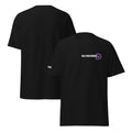 D42 T-Shirt – Logo & Name mit rechten Sleeveprint in Schwarz, Front- und Rückansicht | D42 Multiverse