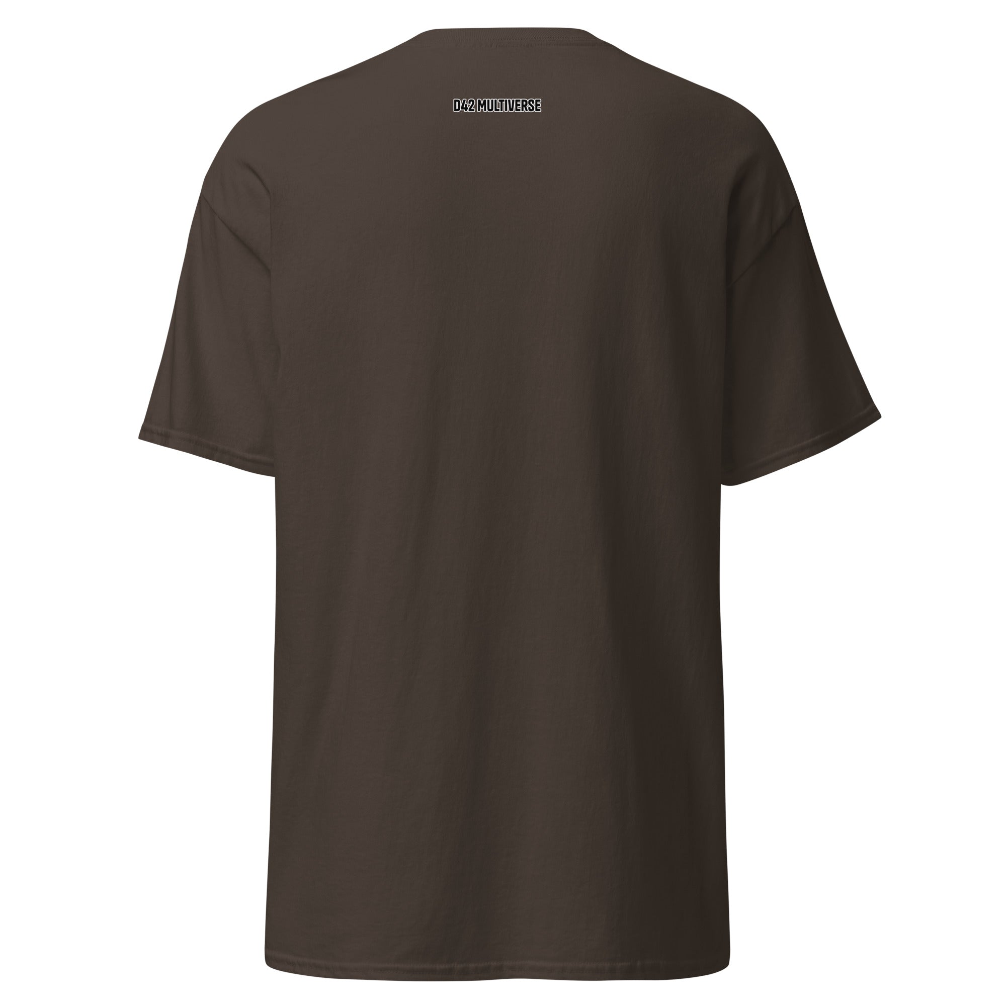 D42 Multiverse Logo Shirt – Rückansicht in Braun | D42 Multiverse