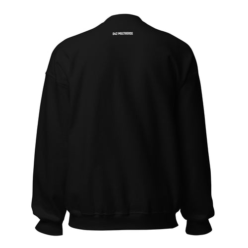 AuDHD Long Sleeve – Schwarz, Rückansicht | D42 Multiverse Schriftzug im Nacken